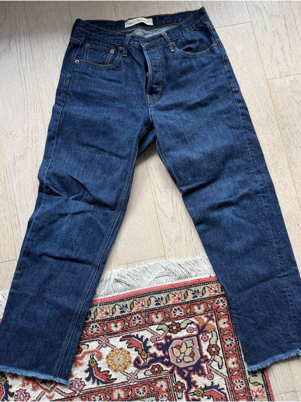 GAP Dark Blue Straight Ankle Jeans
